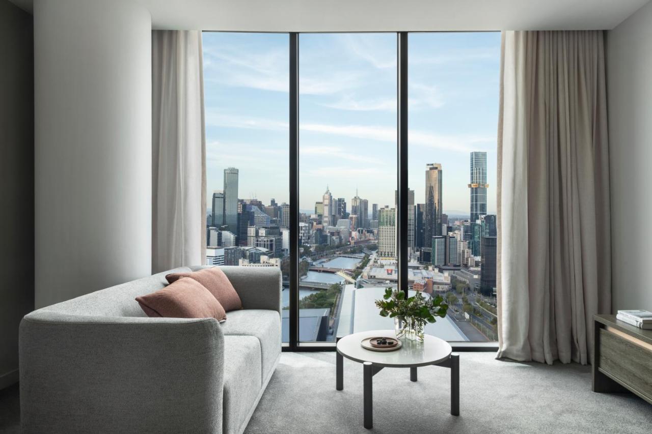 Oakwood Premier Melbourne Aparthotel Exterior photo The living room of a typical apartment